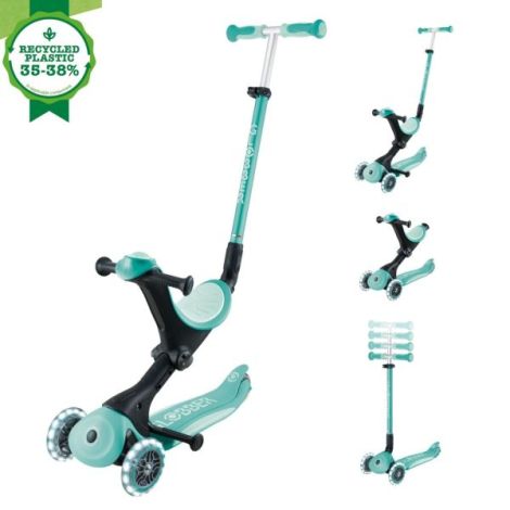 Trotineta globber go-up 4 in 1 deluxe lights, ecologic, verde - imagine 10